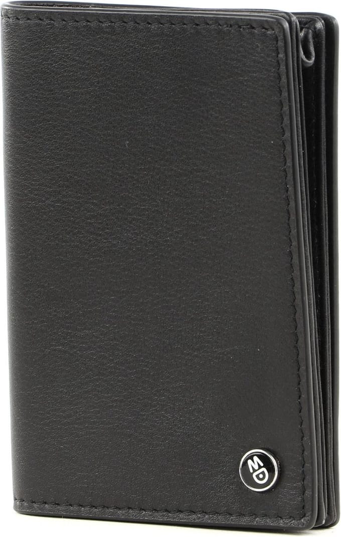 MANDARINA DUCK Leren Kaarthouder Downtown Wallet Black Zwart