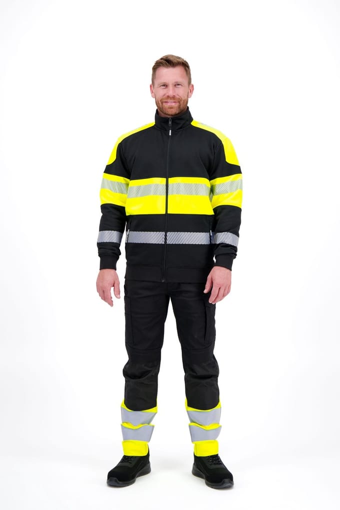 Herock Karis High Vis Sweatvest Zwart / L