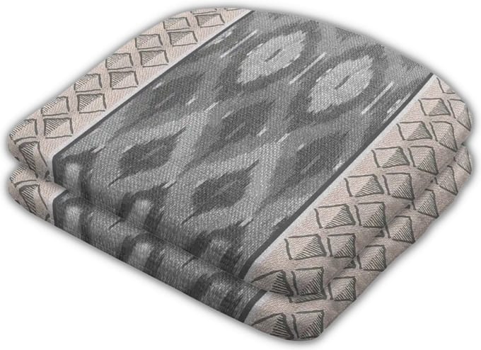 Madison - Zitkussen - Universeel - 2 stk. - 46x48 cm - Ikatin Grey - Stapelstoel - Grijs
