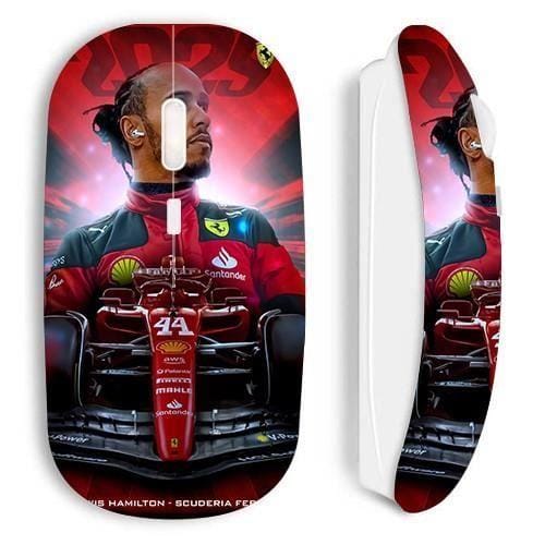 Draadloze muis - maniacase - Lewis Hamilton - Wit - USB Nano-ontvanger - Optisch