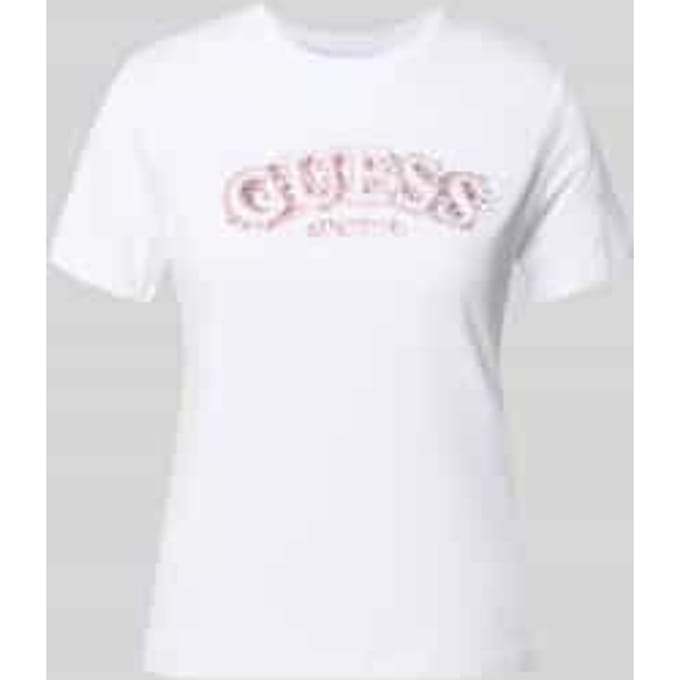 T-shirt van mix van viscose en elastaan met logo