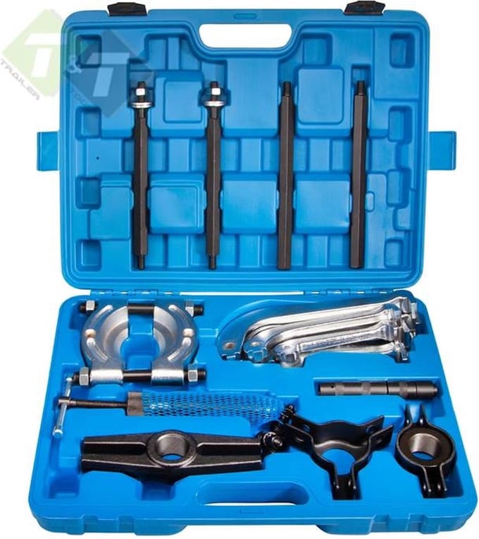 Universele lagertrekkerset - Poelietrekker 10 Ton - Hydraulisch