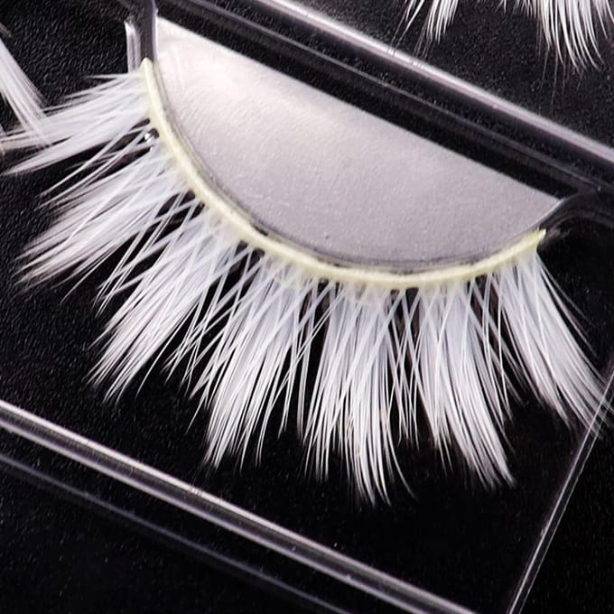 Witte Valse Wimper Cosplay Make-up Valse Oogwimpers Maskerade Feest Wimper gray