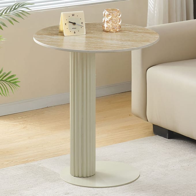 Milton & Oldbrook Bijzettafel Ø 55 cm Hedemora Travertin