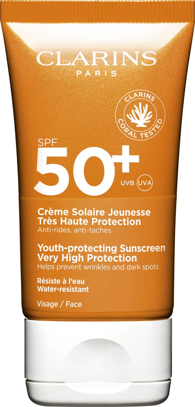 Clarins Youth Protecting Sunscreen Face Very High Protection Spf 50 Clarins - Sun Care Face Youth-protecting Sunscreen Face Very High Protection Spf 50+