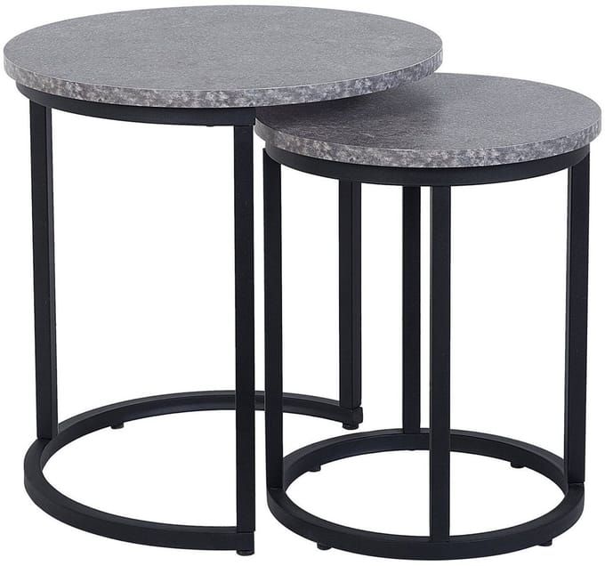 DIXIE - Bijzettafel - Grijs - MDF
