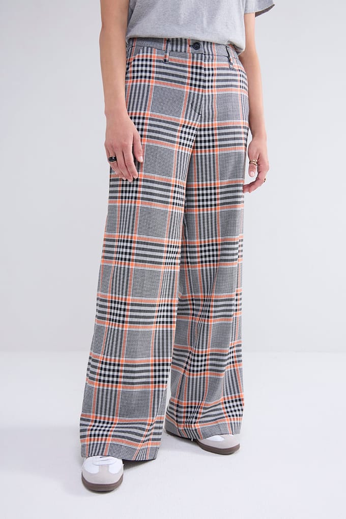 Summum Woman Trousers Orange Check Multicolour Taglia: 40 | Pantaloni Outlet | Donna | Arancione