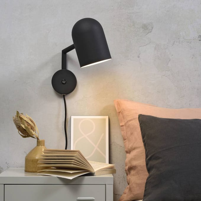 it's about RoMi Wandlamp Marseille - Zwart - 29x12x27cm - Binnen Modern