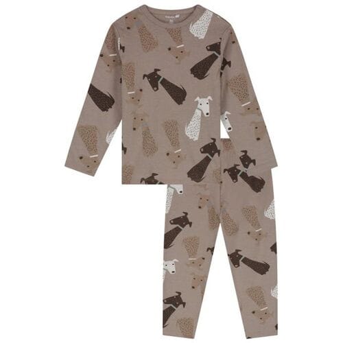 Prénatal peuter pyjama dogs Mid Grey Taupe 86/92 heren