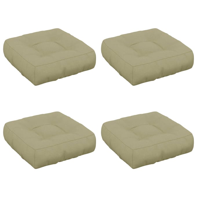 vidaXL - 4-Piece - Zitkussens - VIANEN - 4 - pcs - 100% - Polyester - Lichtgroen