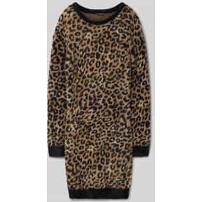 Gebreide jurk met labeldetail