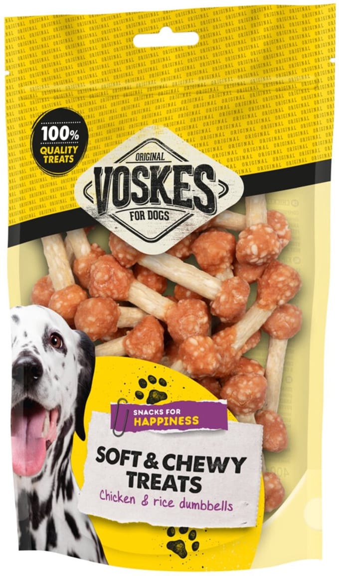 Voskes Hondensnacks Halters Kip & Rijst - 400 gr