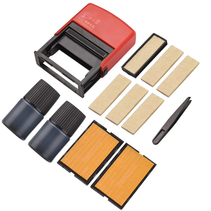 Draagbare Handheld Codeermachine Handmatige Datumstempelprinter Inkt Datumdruk voor Voedsel Plastic Zak Character Height 4mm black