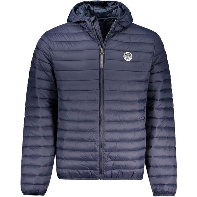 Gequiltede Hoodie Jas Navy
