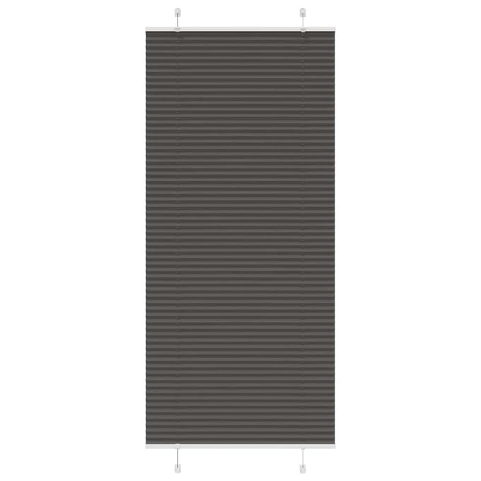 vidaXL - Plissé - rolgordijn - 95x200 - cm - stofbreedte - 94,4 - cm - polyester - zwart