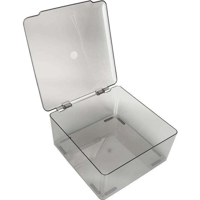 Cosmetische Opberg Organizer Doos Containers met Scharnierend Deksel Stofdicht Grote Capaciteit Ruimtebesparend white