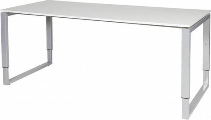 Verstelbaar Bureau - Domino Plus 180x80 wit - alu frame