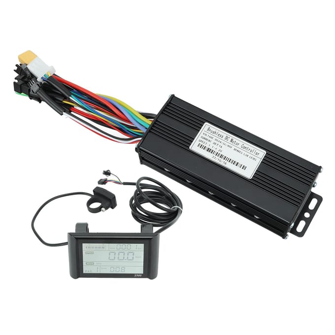 Elektrische Fiets Ombouwset 3 Modi 30A Controller 24V 36V 48V 1000?1500W LCD Display Paneelmeter black