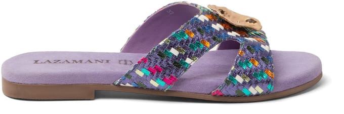 Lazamani - Hailey Dames Slippers Leer Lilac - Maat 40