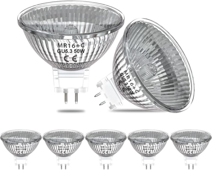 GU5.3 Spotjes halogeen 35W - 12V - MR16 - Dimbaar warm wit licht - 6 spots