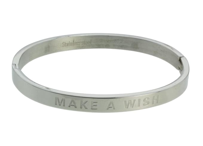 Behave - Armband zilverkleur mat - Minimalistische tekststijl cadeau