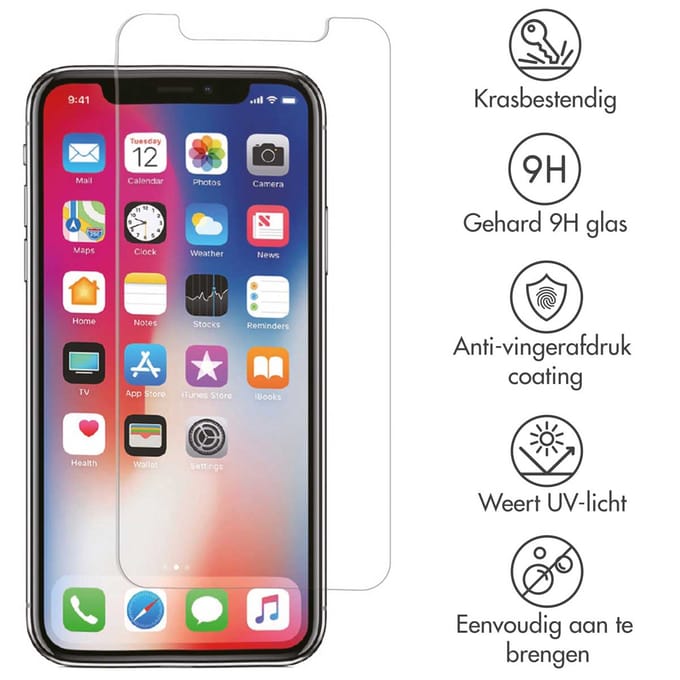 Accezz Screen Protector - Geschikt voor Apple iPhone Xs / X / 11 Pro - 2 Pack Glass Screenprotector