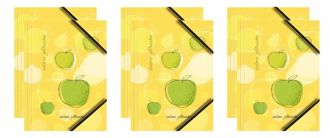 Gelakte A4 map met hoekelastiek - Appel design