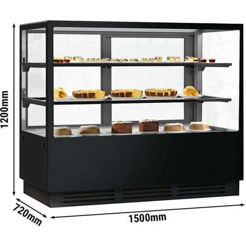 GGM Gastro Kühl- & Kuchenvitrine - 1500mm - Doppelverglasung - mit 2 Ablagen