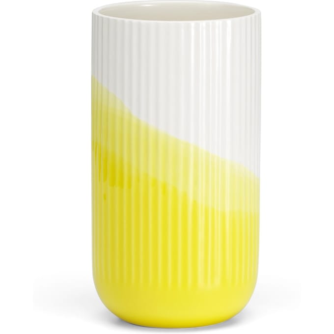 Vitra Herringbone Vaas geribbeld - geel