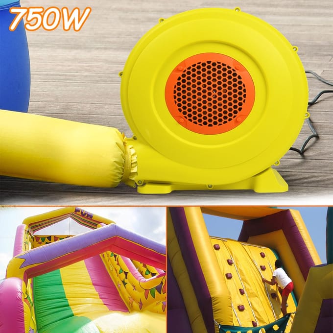 750 W ventilator, luchtpomp, radiaalventilator, permanente ventilator, elektrische afzuigventilator, ventilator, windmachine, turboventilator met netsnoer, draagbaar voor opblaasbaar speelgoed,