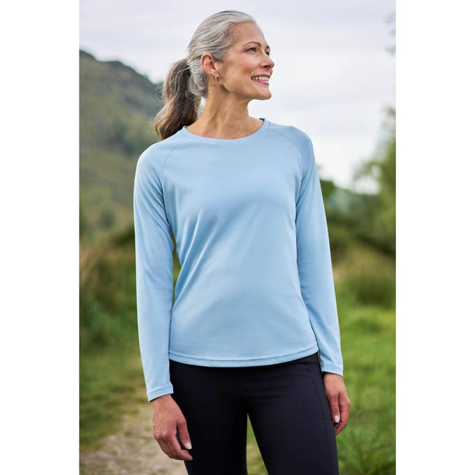 Mountain Warehouse Dames/Dames Endurance Top met lange mouwen (Lichtblauw)