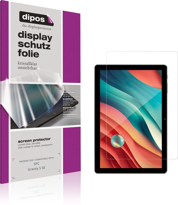 dipos – 2x Beschermfolie geschikt voor SPC Gravity 5 SE | Krasbestendige & heldere Screenprotector Ultra-Thin