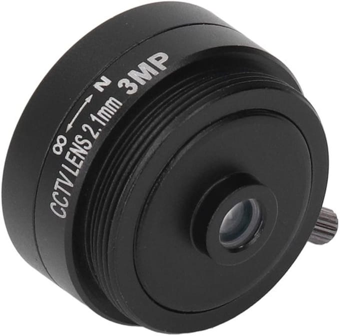 Allecto CS-mount lens - Groothoek - Aluminiumlegering - 2,1 mm