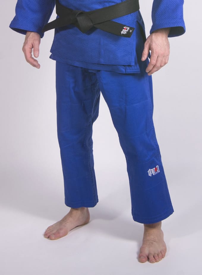 Ippon Gear Fighter, Blauwe judobroek voor fighters (Maat: 195)