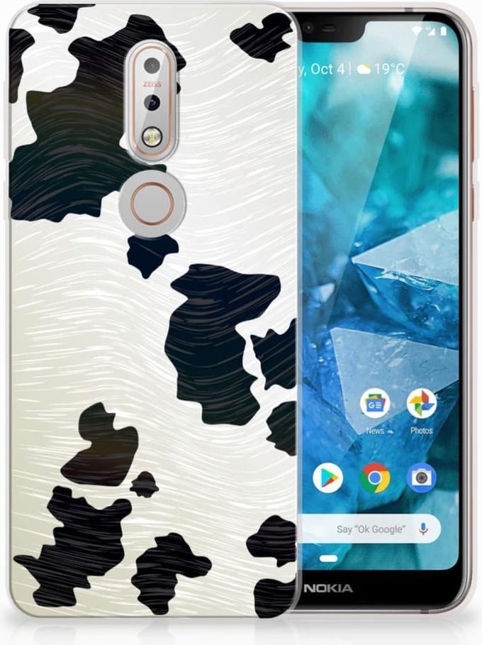 Nokia 7.1 TPU Hoesje Koeienvlekken
