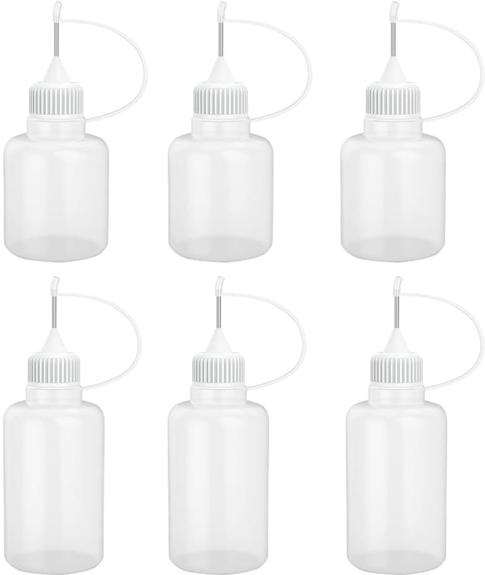 Set van 6 Dispenserflessen - Precisie Doseertip - 5ml/10ml Capaciteit