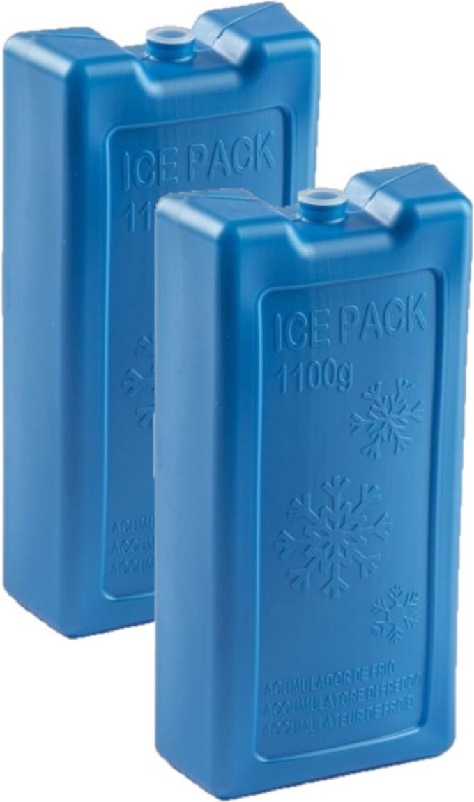PlasticForte Koelementen - 8x stuks - 1,1 kg - 22 x 11 x 5 cm - extra groot