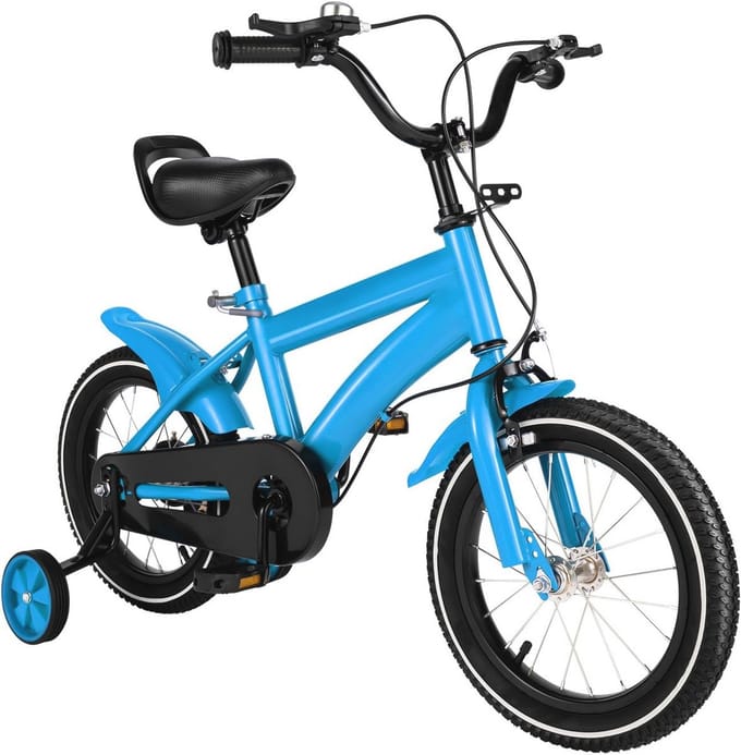 Kinderfiets - Loopfiets - Buiten spelen - Dubbele remmen - 14 inch - Wit