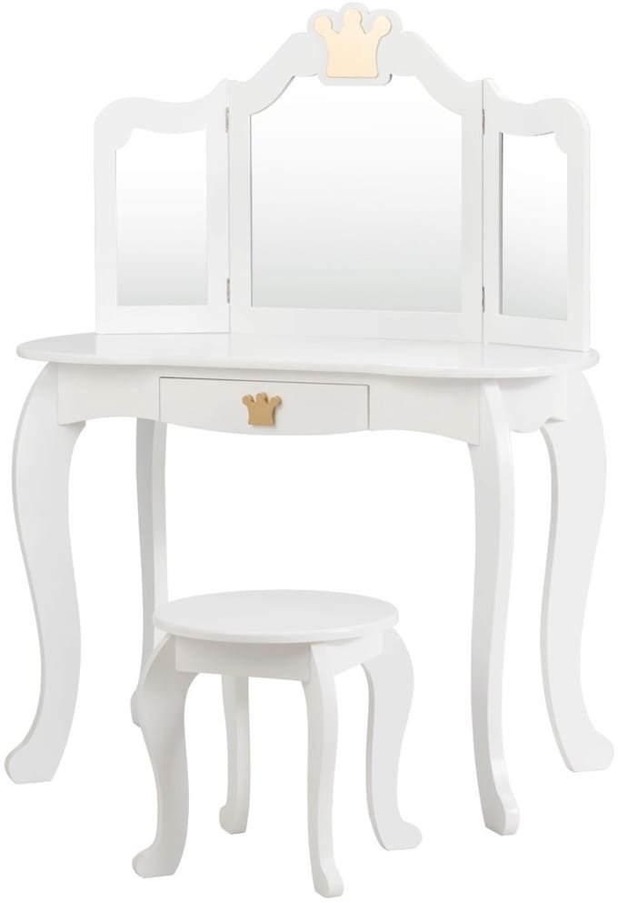 Kaptafel met spiegel - Make up tafel - Make up - Toilettafel - Met lades - Wit