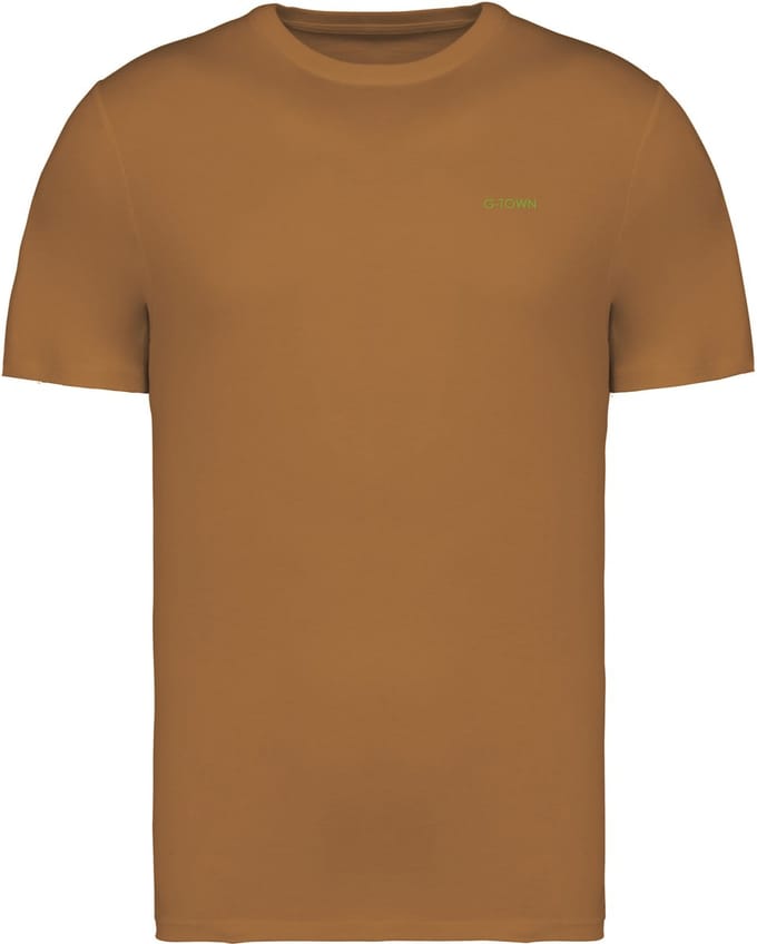 G-TOWN Essential Small Logo – T-shirt – Heren – Maat XXL – Bruin