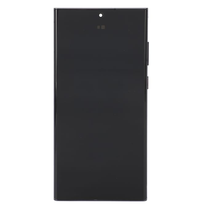 Remplacement d'écran Écran tactile Numériseur Assemblage pour S22 Ultra Téléphone Européen avec Cadre gray