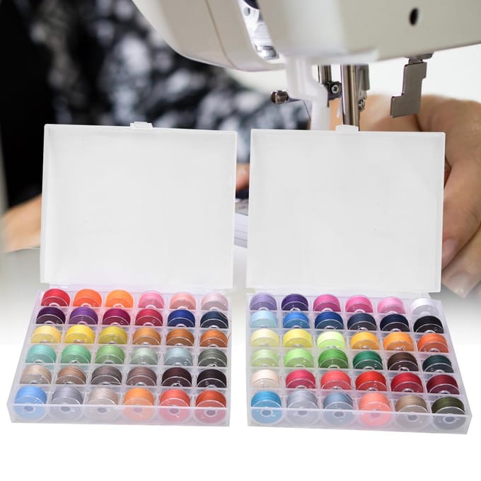 72 Kleuren Spoeldraad Transparant Hoge Kwaliteit met 2 Stuks Plastic Doos Naaimachine Accessoires72 gray