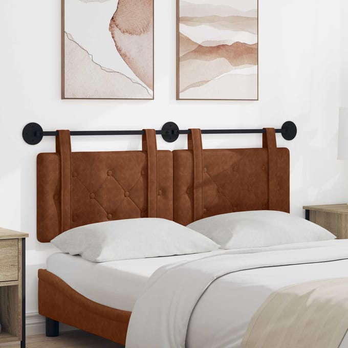 vidaXL - Hangend - hoofdbord - Bruin - Antiek - PU