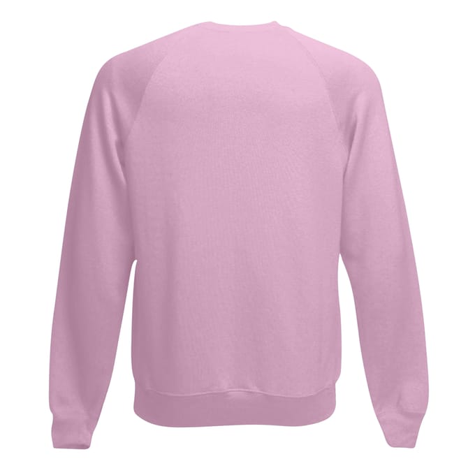 Fruit Of The Loom Heren Raglan Mouwen Belcoro® Sweatshirt (Lichtroze)