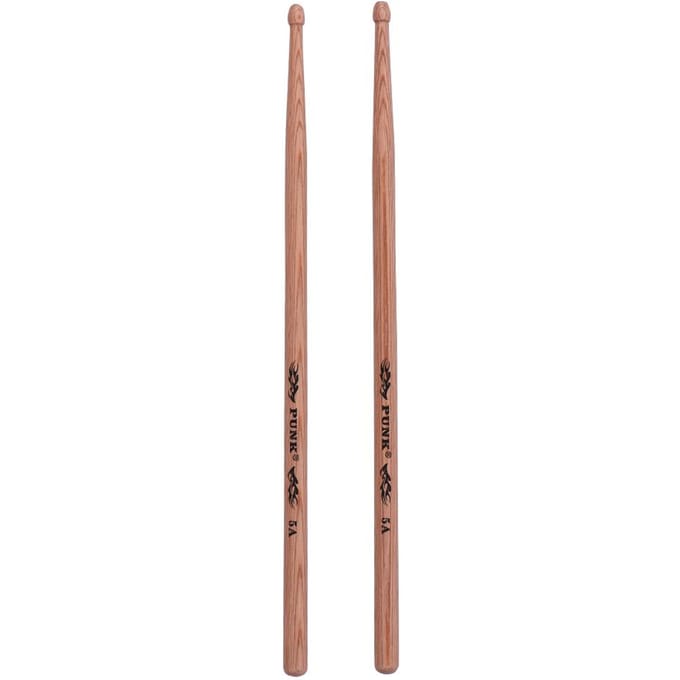 Une paire de baguettes en bois 7A, ensemble de batterie en bois d'hickory 5A brown