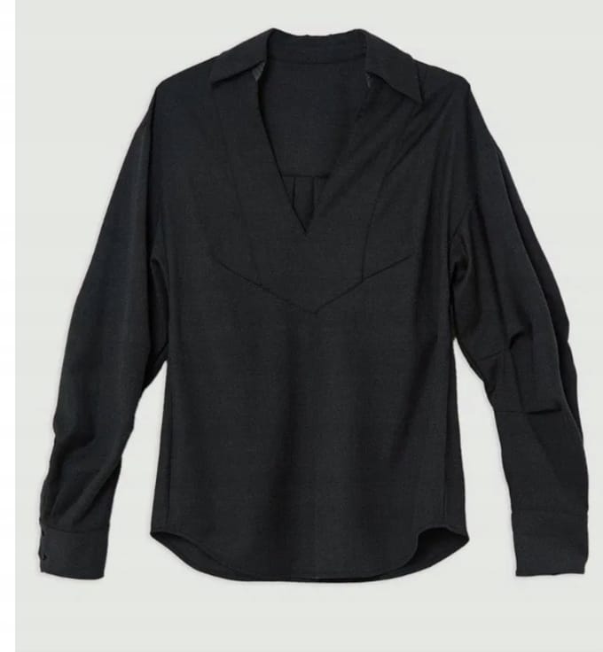Karen Millen - Blouse - Lange Mouw - Petite - Zwart