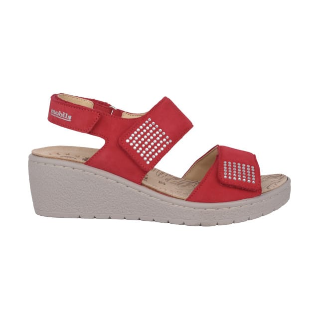 Mephisto Pam spark - dames sandaal - Rood - maat 41 (EU) 7.5 (UK)