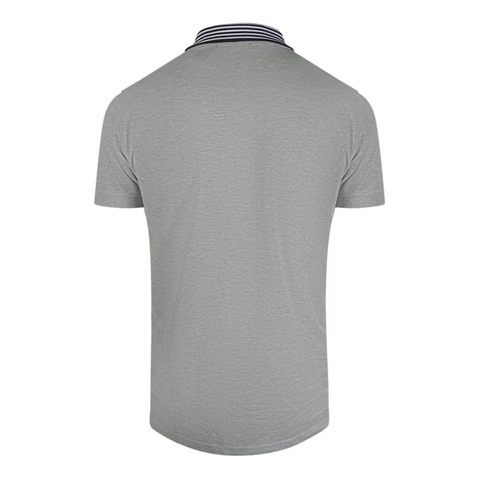 Cavalli Class Gestreepte Kraag Grijs Poloshirt