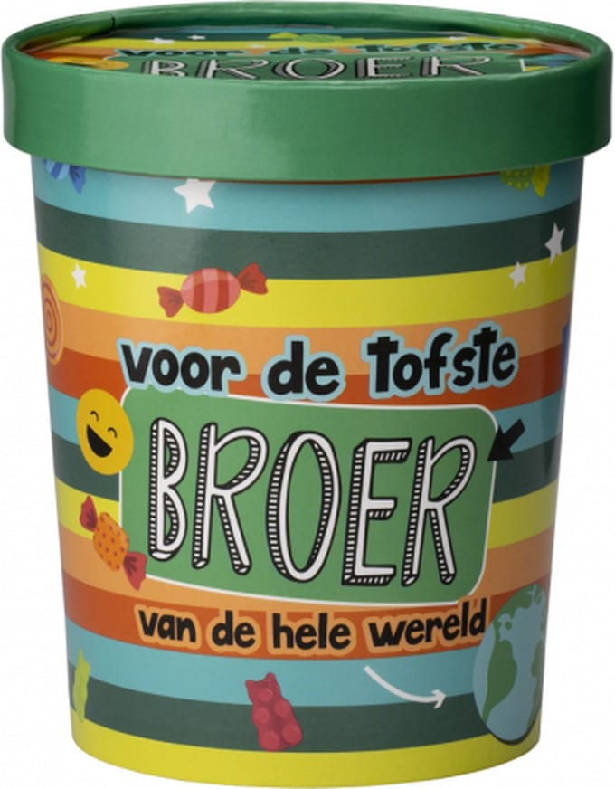 Snoep - Snoeppot Broer - Gevuld met snoep en drop