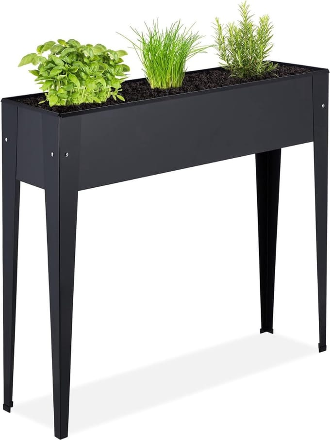 Thuys – Kweekbak Op Poten – Kweektafel – Moestuinbak – 83 x 99 x 26cm – Zwart